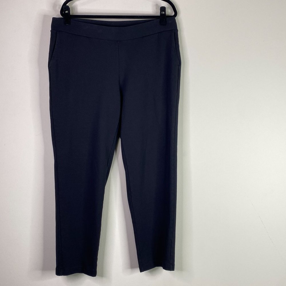 J. Jill Pure Jill Black Affinity French Terry Slim Leg Pants Women's Size XL P